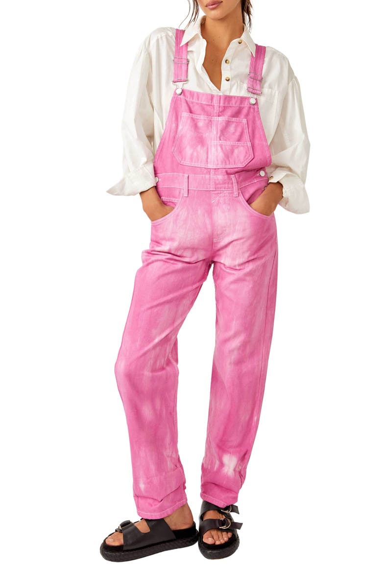 We the Free Ziggy Denim Overalls, Main, color, ELECTRIC BOUQUET