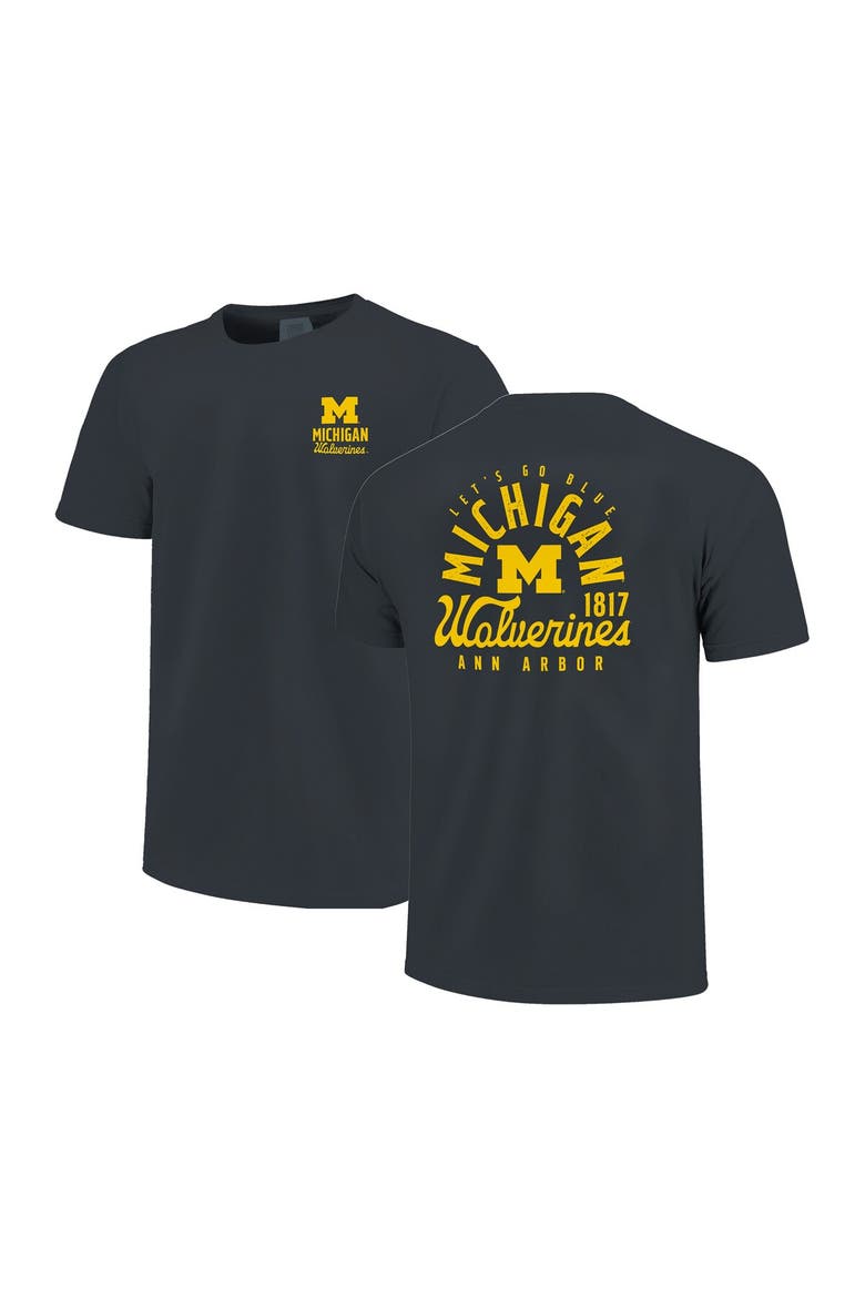 Men's Navy Michigan Wolverines Comfort Colors Mascot Overlay T-Shirt, Main, color, Navy
