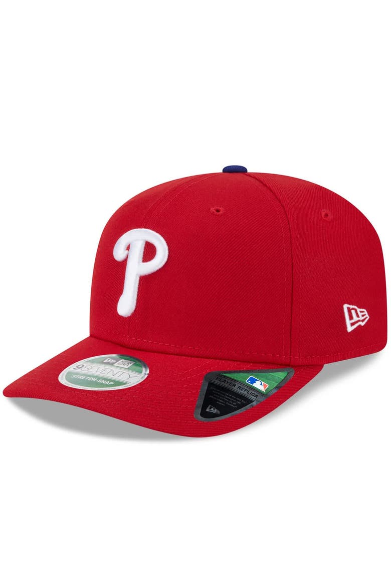 Men's New Era  Red Philadelphia Phillies Player Replica 9SEVENTY Adjustable Hat, Main, color, Red