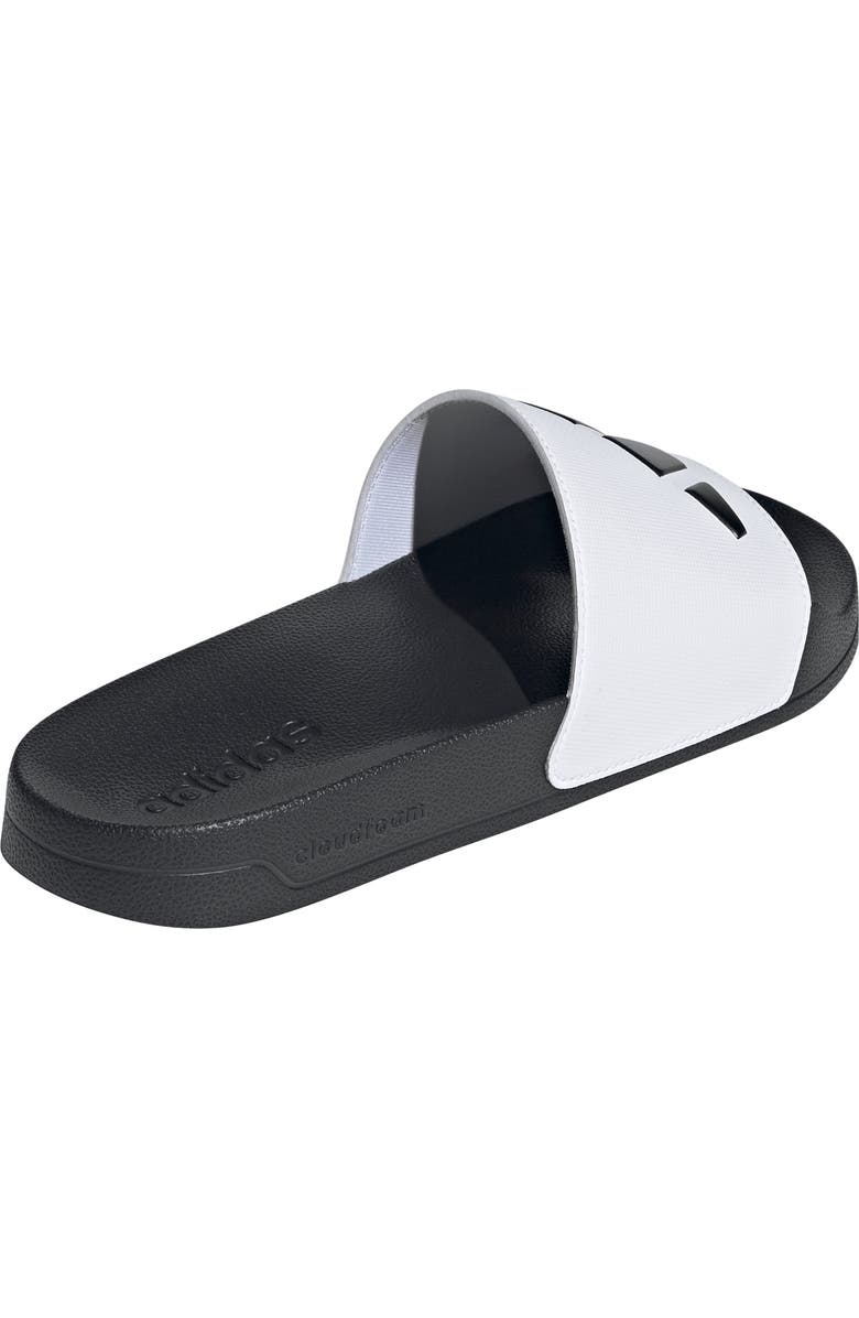 adidas Adilette Slide Sandal, Alternate, color, White/ Core Black/ Core Black