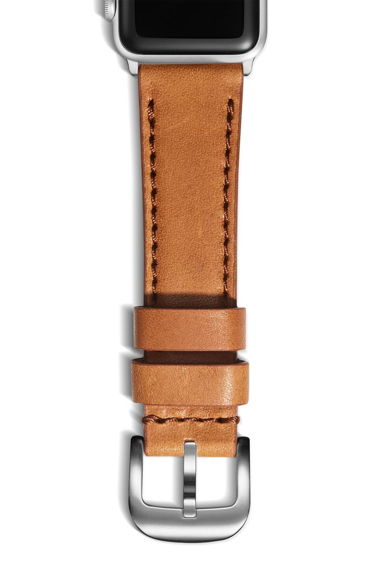 Shinola Leather 20mm Apple Watch<sup>®</sup> Watchband, Alternate, color, 