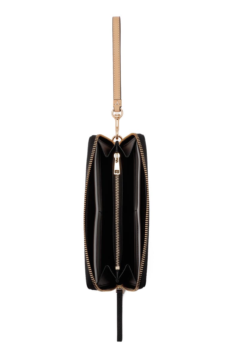 Tory Burch Robinson Pebble Leather Zip Continental Wallet, Alternate, color, 