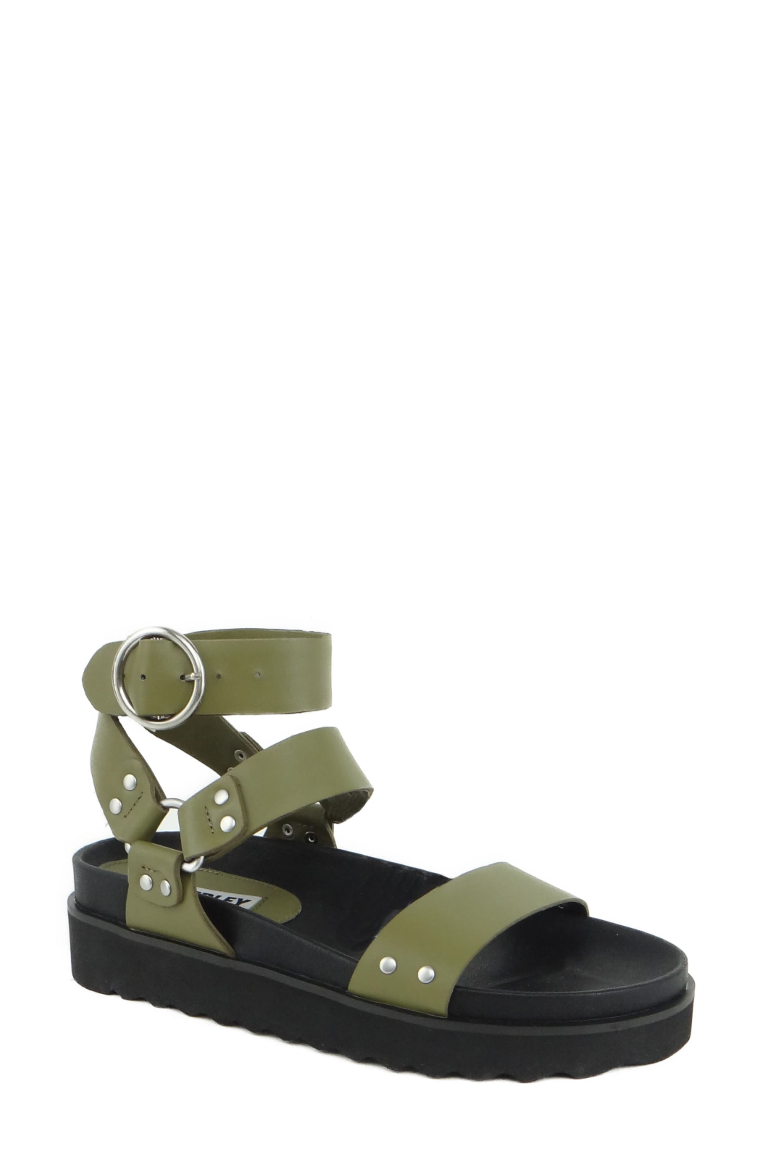 Burt Platform Sandal, Main, color, ARMY GREEN