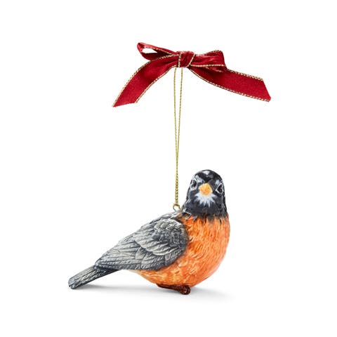 Christmas Tree Robin Ornament