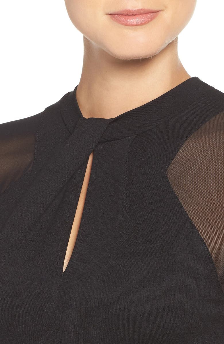 French Connection 'Tania Tuck' Mesh Sleeve Sheath Dress, Alternate, color, 