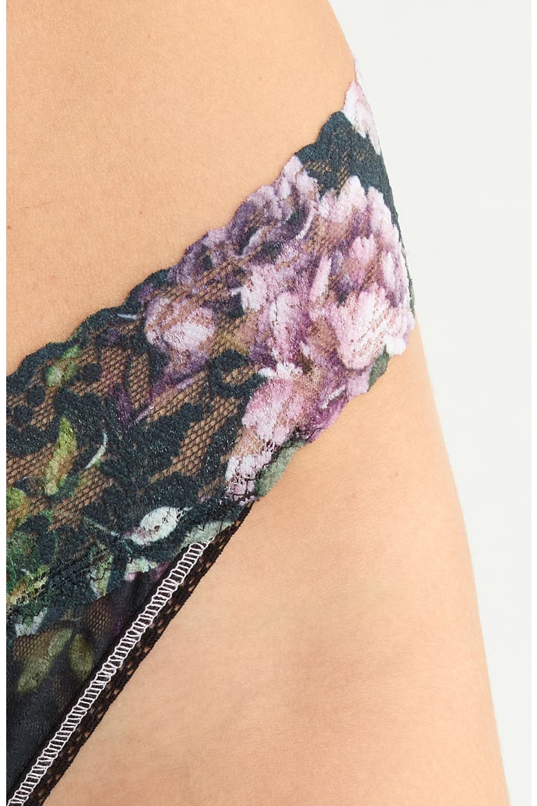 Print Original Rise Thong, Alternate, color, ROMANTIQUE BLACK