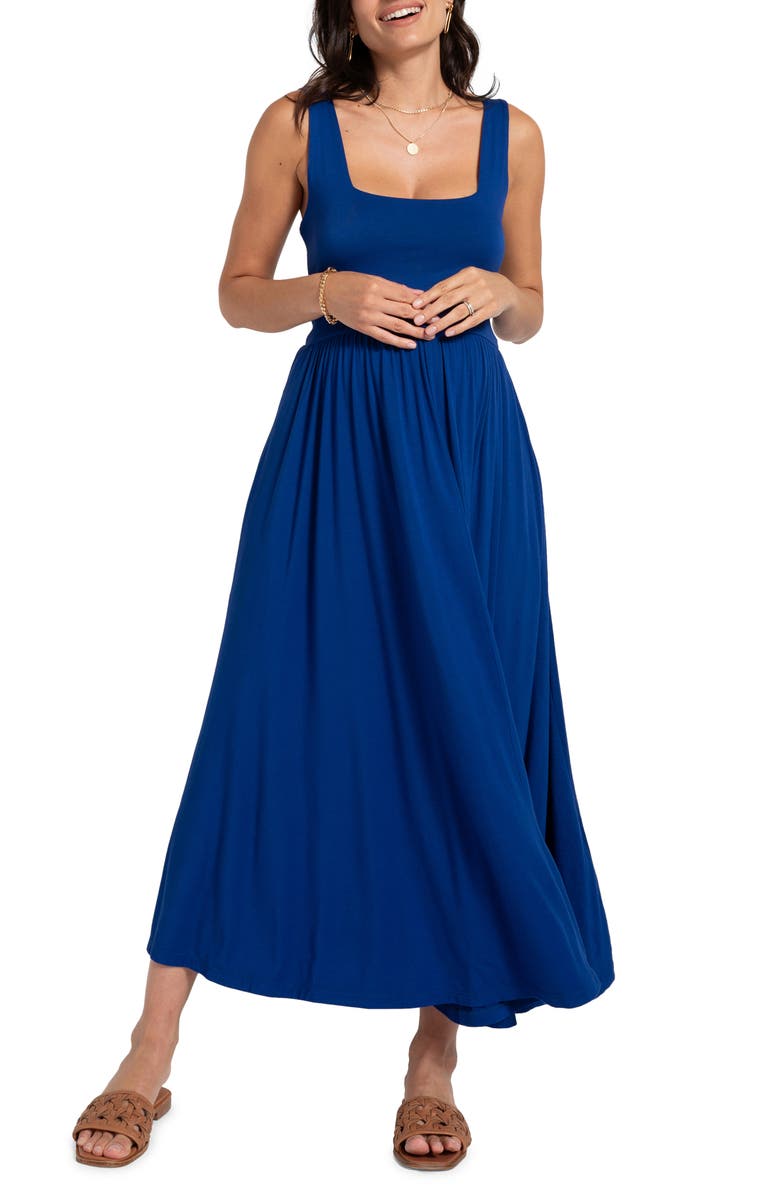 Seraphine Sleeveless Fit & Flare Knit Maternity Dress, Main, color, 