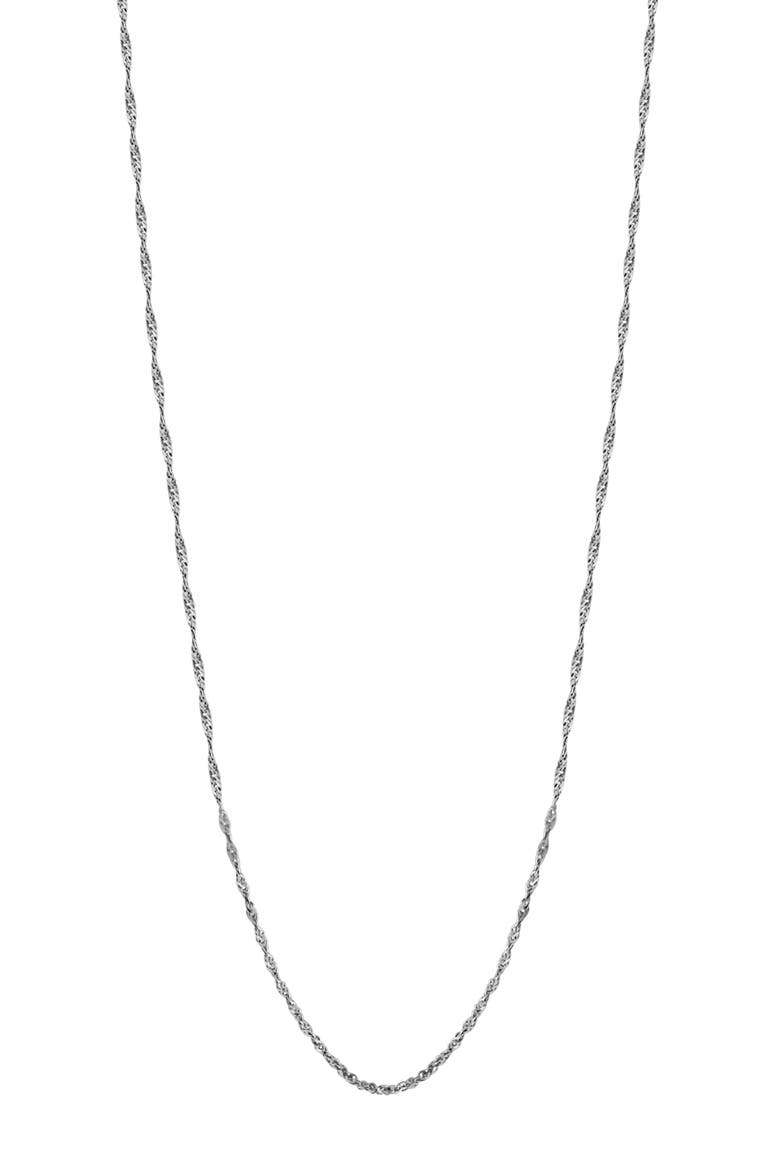 14K White Gold Singapore Chain Necklace (Nordstrom Exclusive), Main, color, 14K WHITE GOLD