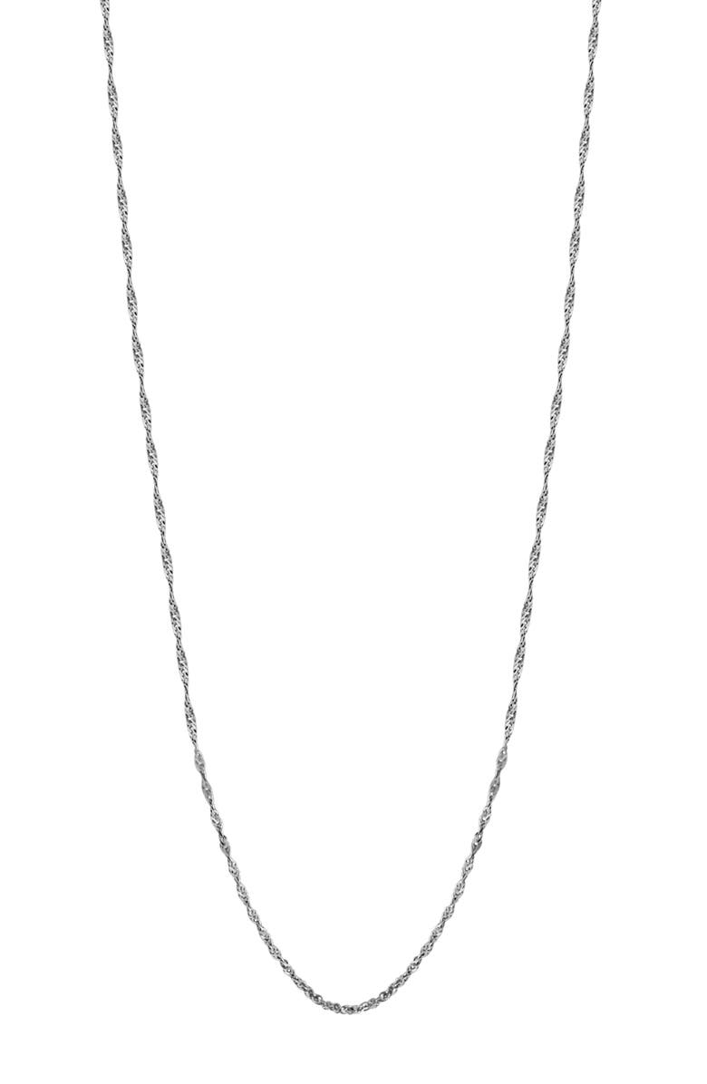 Bony Levy 14K White Gold Singapore Chain Necklace, Main, color, 14K White Gold