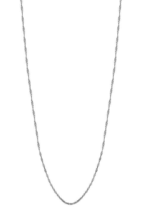14K White Gold Singapore Chain Necklace (Nordstrom Exclusive)
