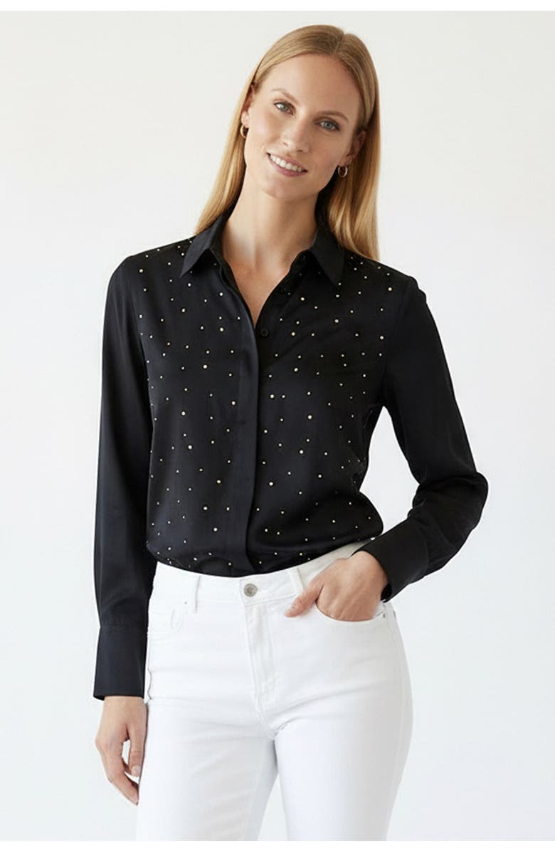 Exquise Corrie Long Sleeve Shirt, Main, color, Black