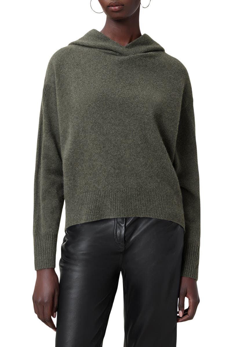 AllSaints Irina Cashmere & Wool Hoodie, Main, color, 