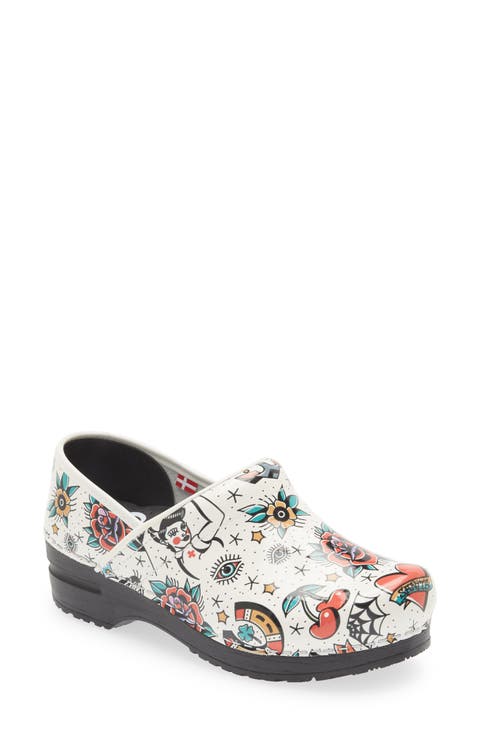 Rockabilly Print Clog (Women)