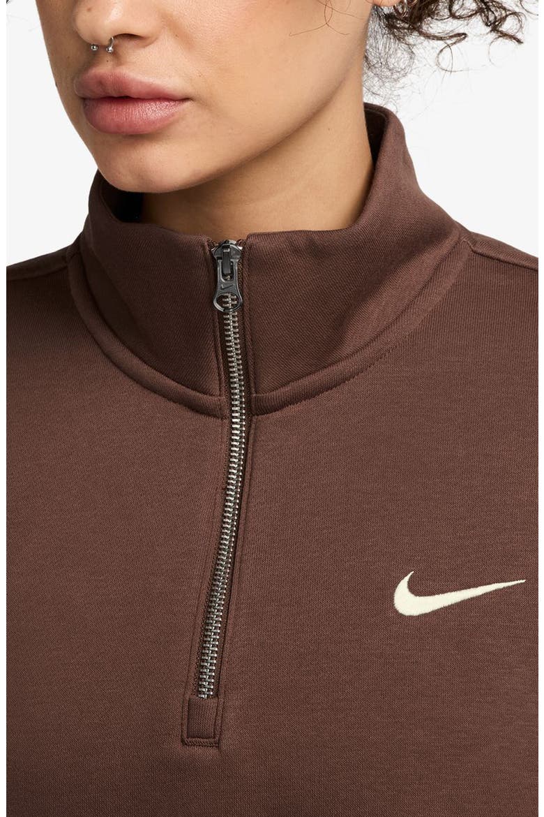 Sportswear Phoenix Oversize Fleece Quarter Zip Top, Alternate, color, FAUNA BROWN/ SAIL