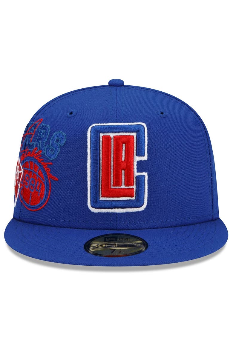 New Era Men's New Era Royal LA Clippers Back Half 59FIFTY Fitted Hat, Alternate, color, 