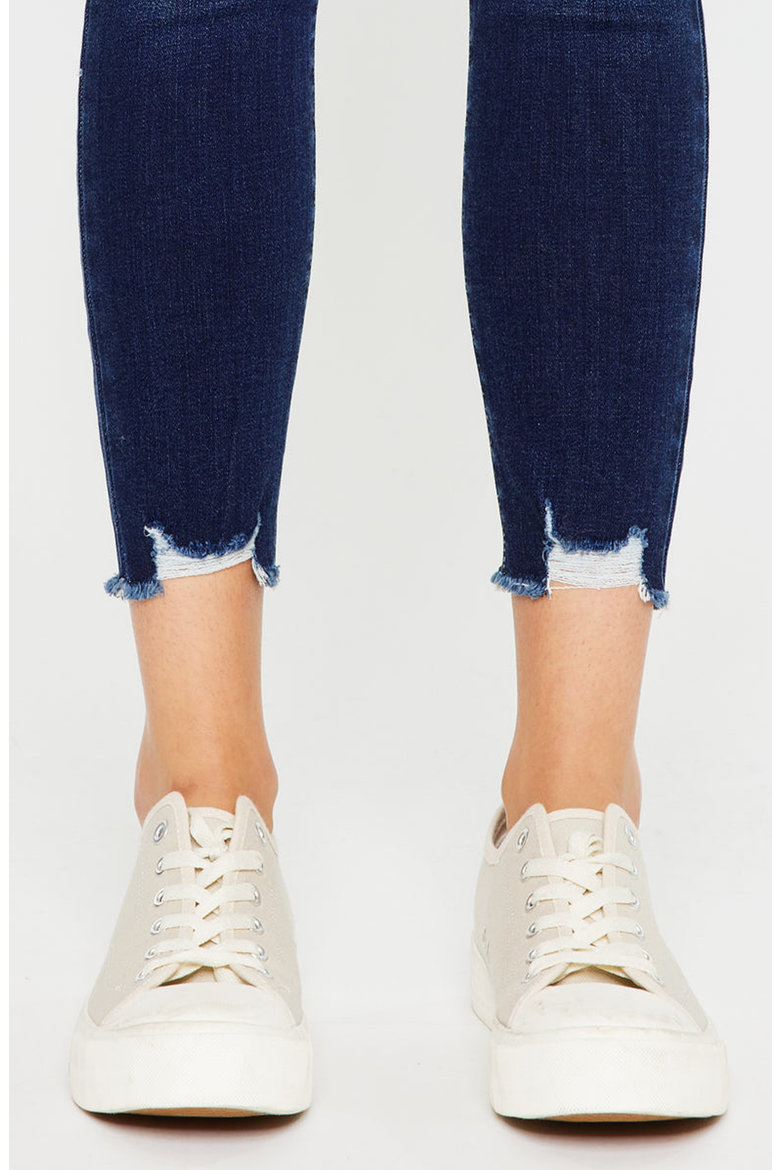 Willowbrook Essentials Mid Rise Ankle Skinny Jeans, Alternate, color, Dark Wash