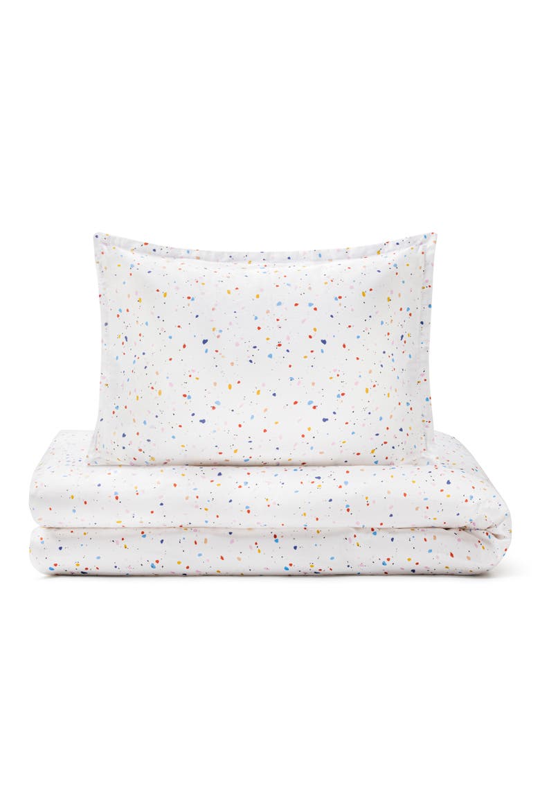 Terrazzo Cotton Crib Duvet Cover, Alternate, color, MULTI