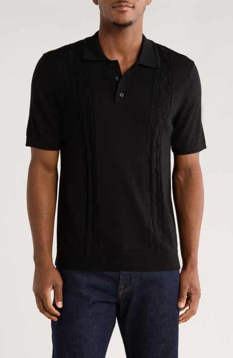 TRUTH Stitch Panel Wool Blend Polo