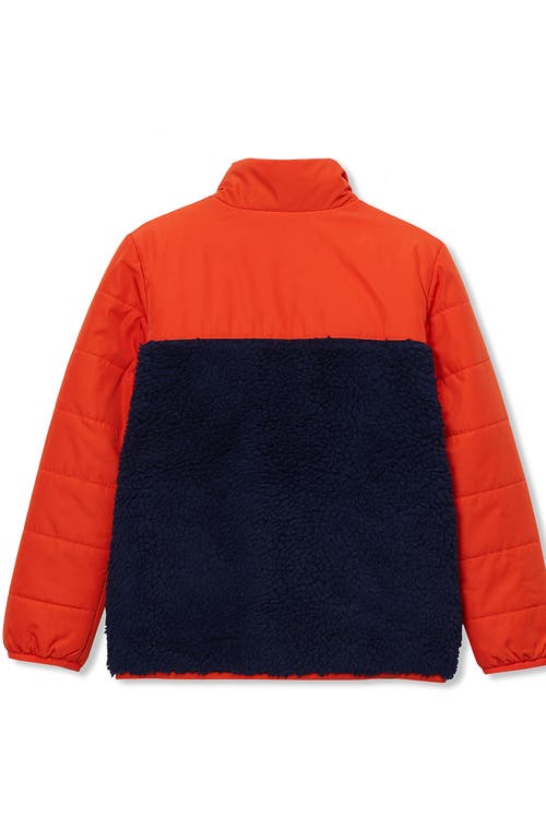 Lands' End Kids Water Resistant Mixed Media Insulated Jacket In Red