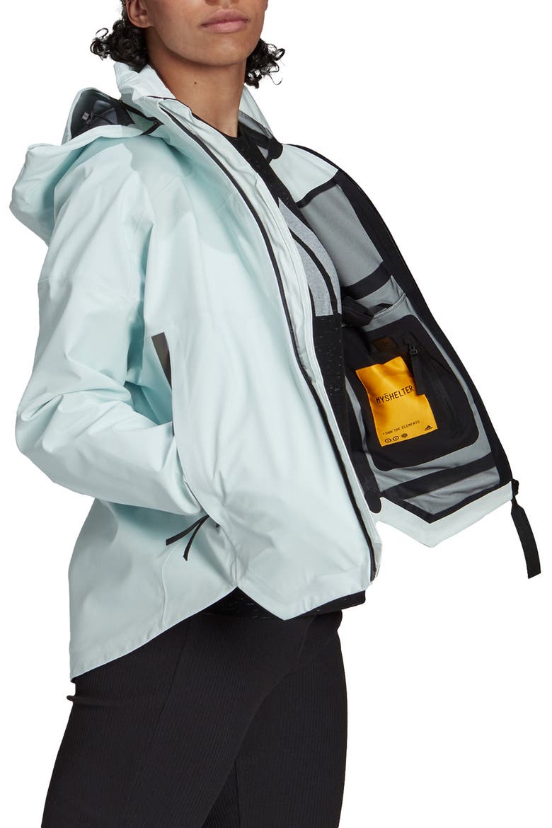 MYSHELTER Waterproof Hooded Rain Jacket, Alternate, color, HALO MINT
