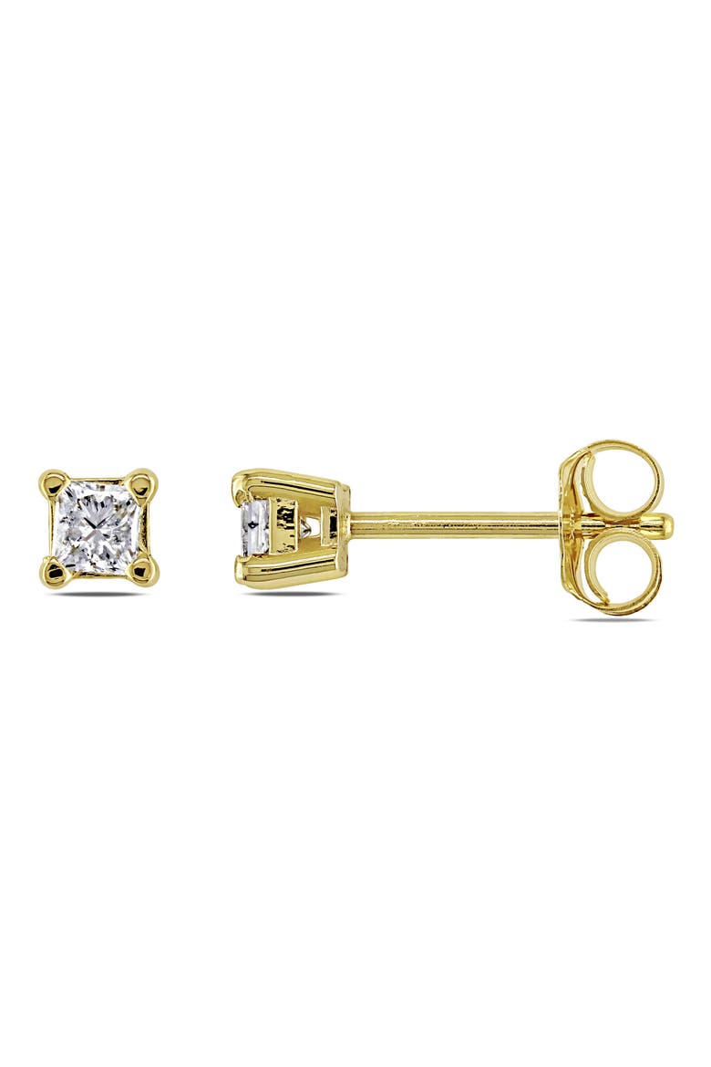 Diamond Princess Stud Earrings 14k Gold, Main, color, Yellow Gold