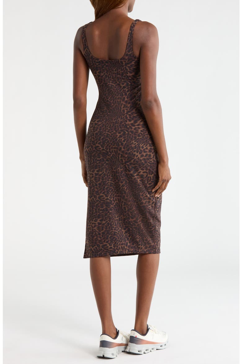 Leopard Print Midi Dress, Alternate, color, CARIBOU LEOPARD