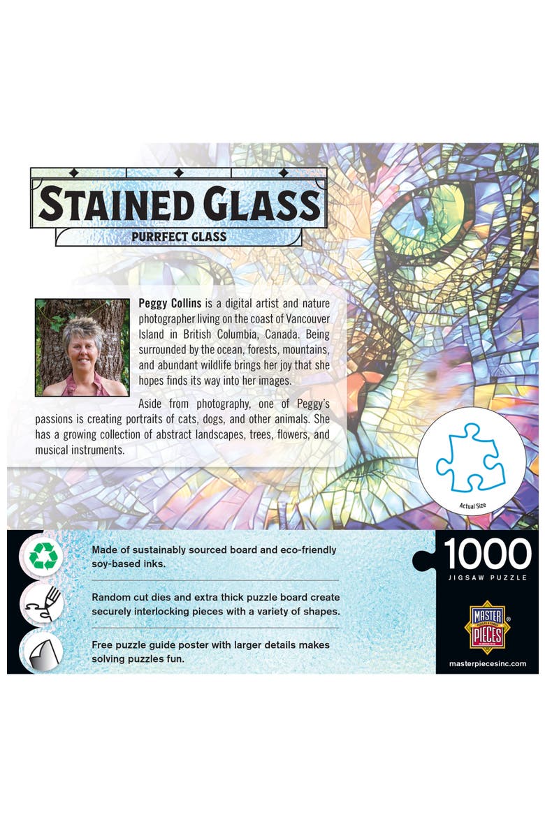 Purrfect Glass 1000 Piece Jigsaw Puzzle, Alternate, color, Multicolor