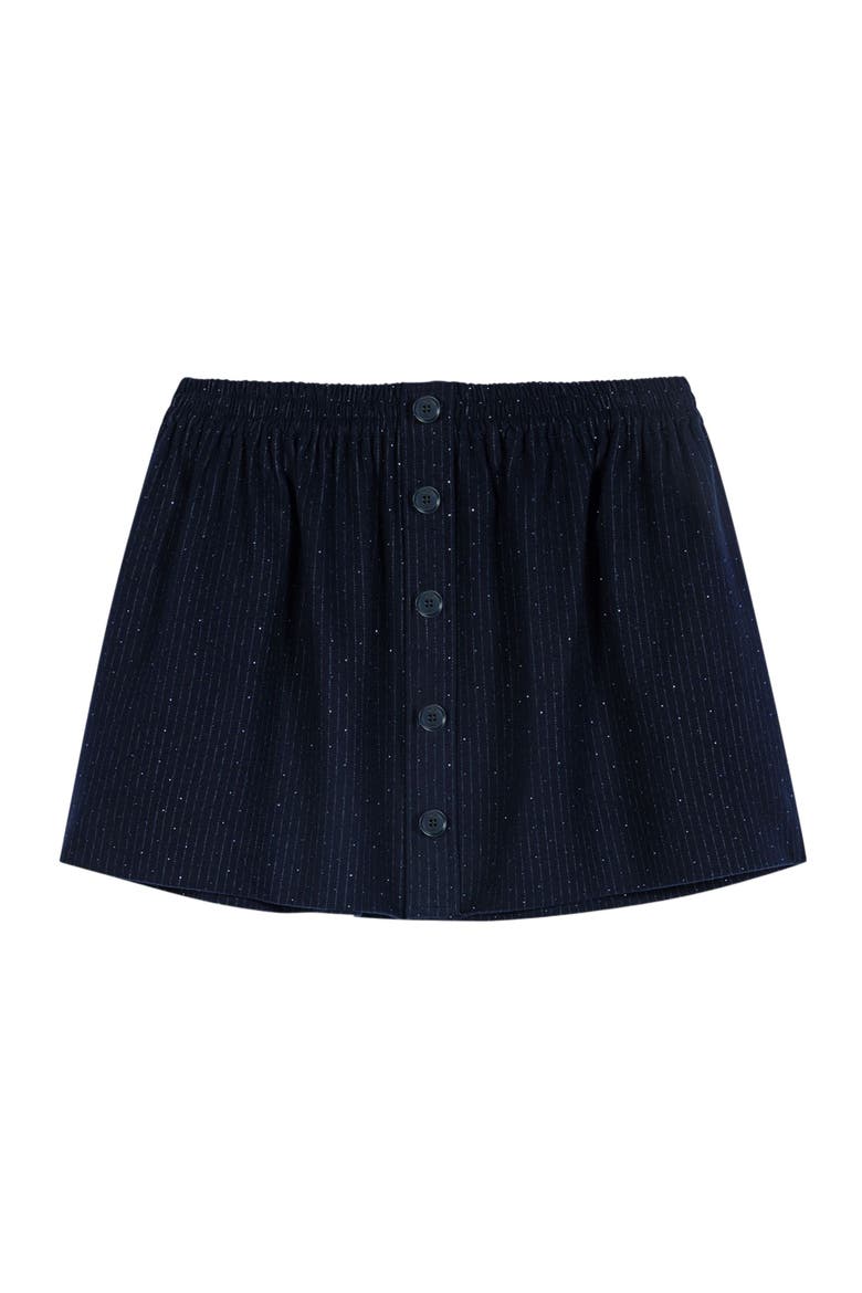 Short tailored rhinestone skirt, Alternate, color, Navy