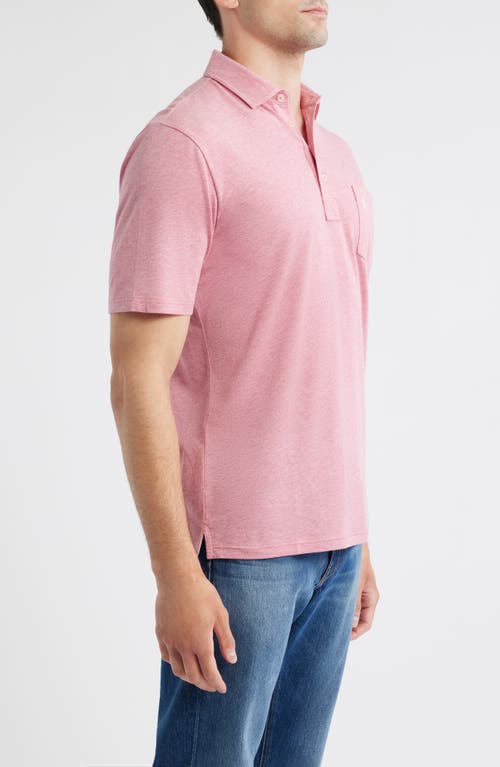 Johnnie-o Heathered Original 2.0 Regular Fit Polo In Pink