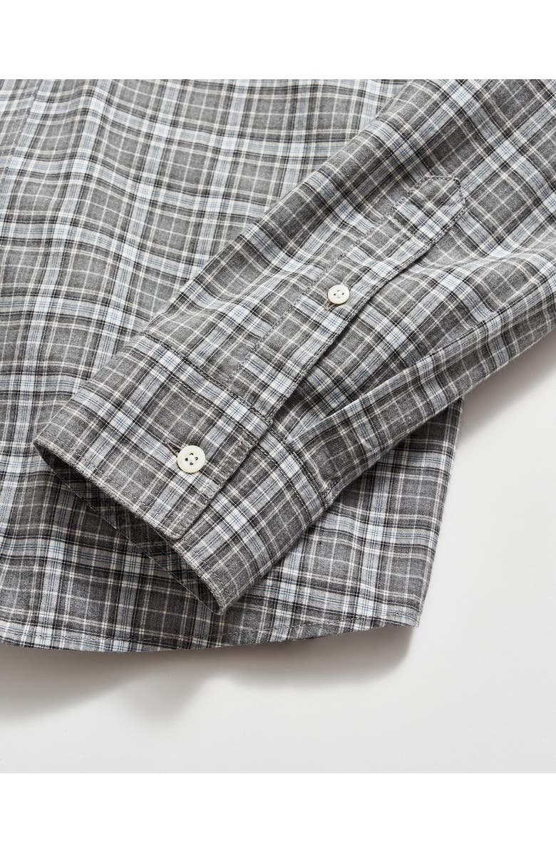 Billy Reid Tuscumbia Mélange Plaid Cotton Button-Down Shirt, Alternate, color, 