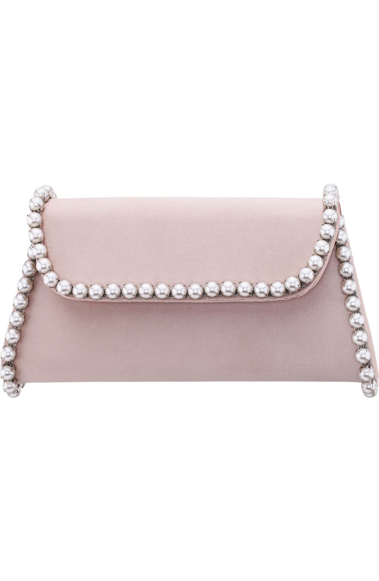 Nina Trysta Clutch, Main, color, Pearl Rose