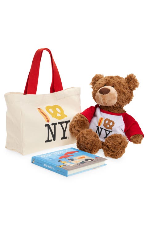 Tote, Book and Teddy Bear Stuffed Animal Set