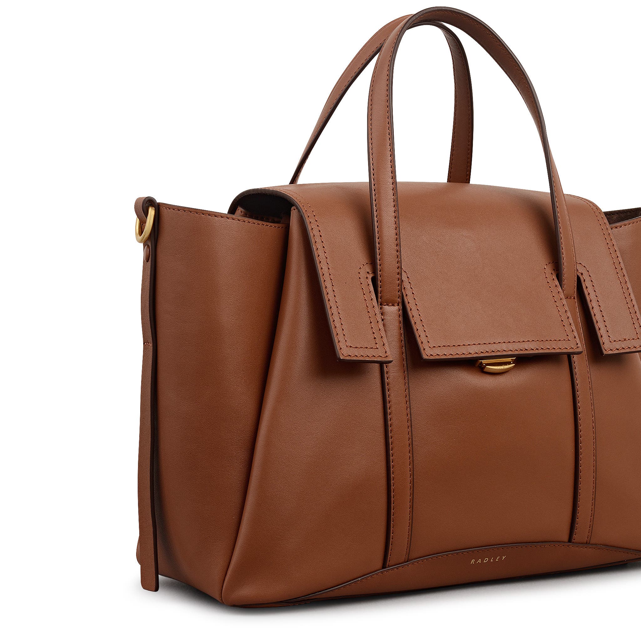 The Chancery Medium Flapover Satchel Bag, Alternate, color, Cognac