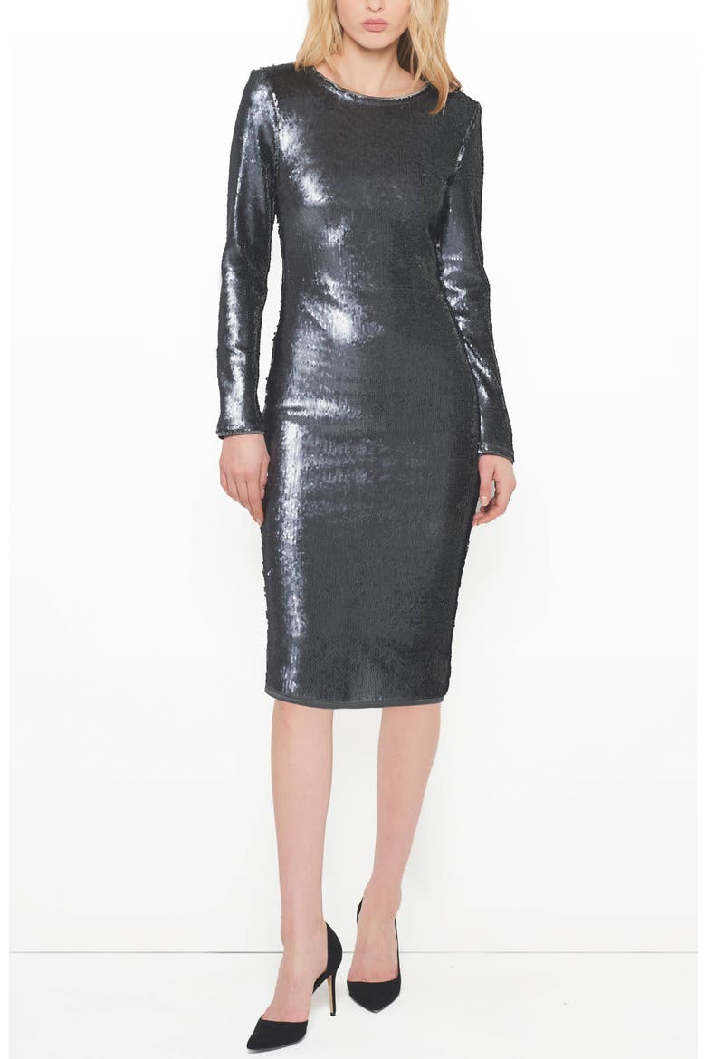 Lullaby Sequin Dress, Main, color, Gunmetal Sequin