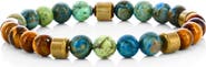 BLACKJACK Men's Beaded Stretch Bracelet