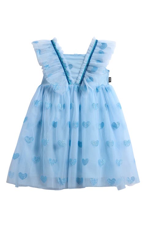 Kids' Glitter Heart Tulle Dress (Little Kid)