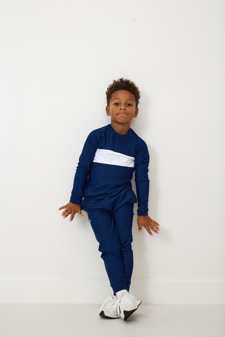 Boys Pullover Sweatshirt, Alternate, color, Navy Dark Green Stripe
