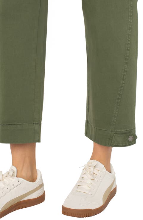 Crop Straight Leg Cotton Blend Utility Pants (Regular & Petite)
