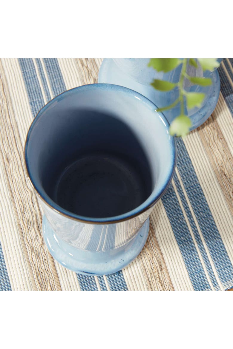 KELCY FOOTED CACHEPOTS Set of 2, Alternate, color, Blue