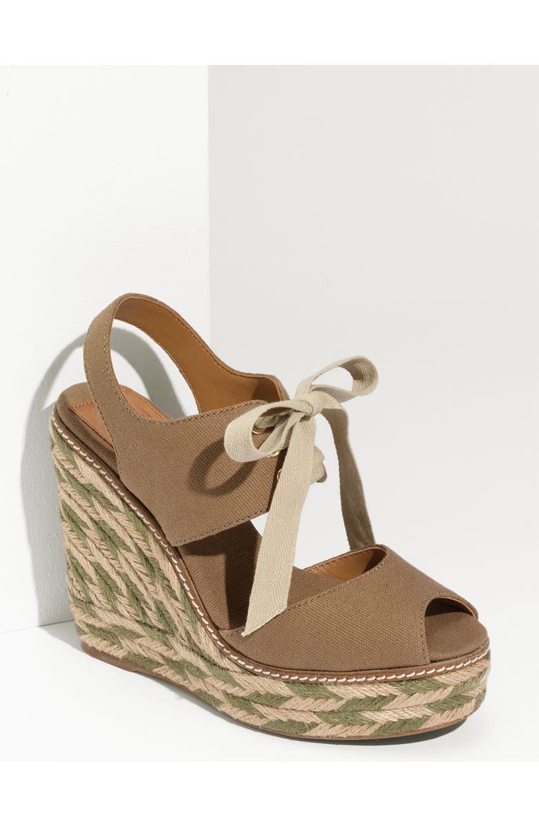 Tory Burch 'Linley' High Wedge Espadrille, Main, color,