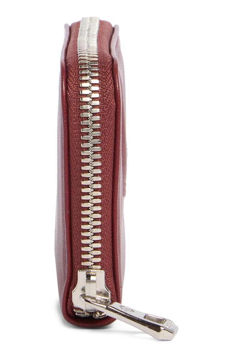 Longchamp Le Pliage Leather Coin Purse, Alternate, color, Red Lacquer