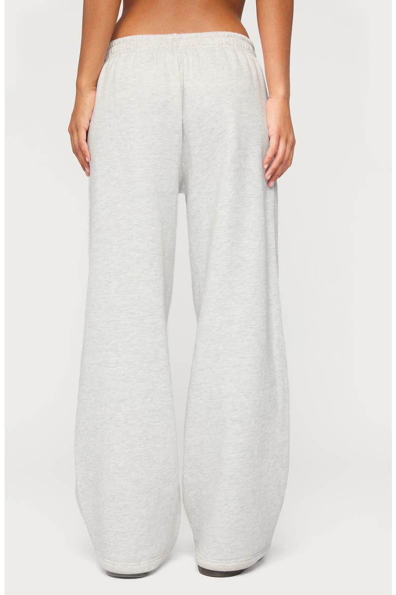 London Obsessed Heart Rhinestone Wide Leg Sweatpants, Alternate, color, LIGHT-GRAY-MELANGE