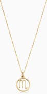 Oradina 14K Gold Zodiac Pendant Necklace