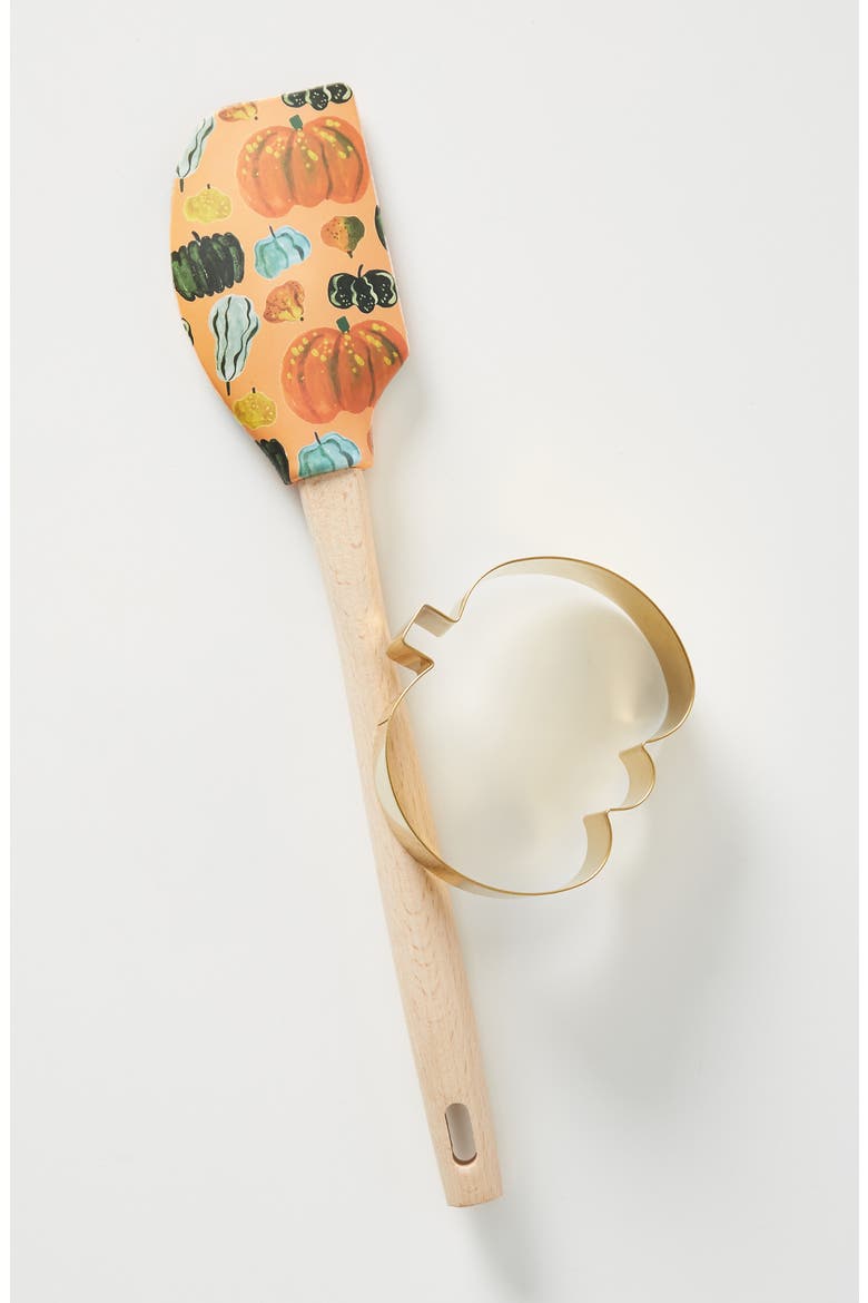 Anthropologie x Quill & Fox Pumpkin Spatula & Cookie Cutter Set, Alternate, color, ORANGE