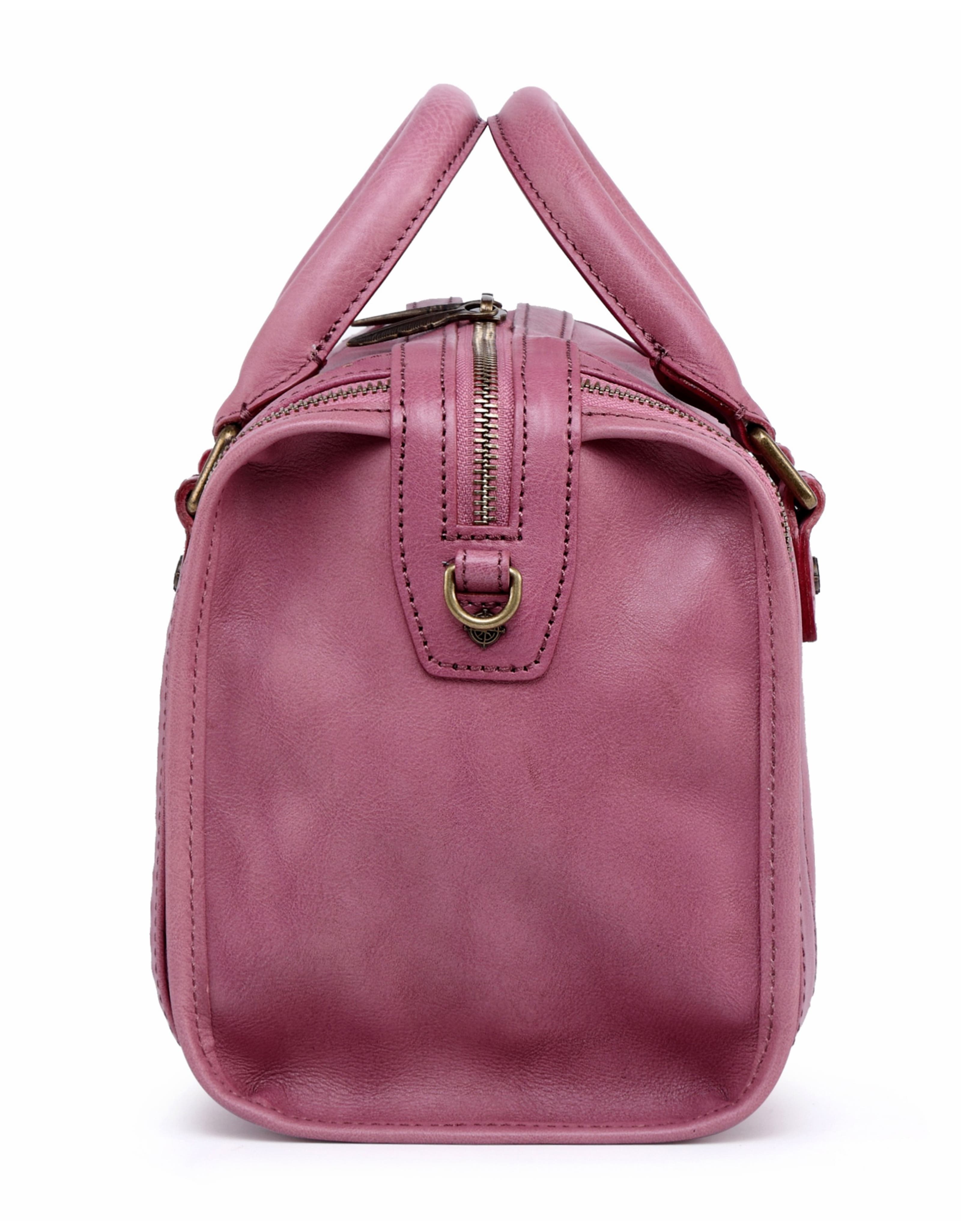 Mini Trunk Genuine Leather Structured Crossbody, Alternate, color, Orchid