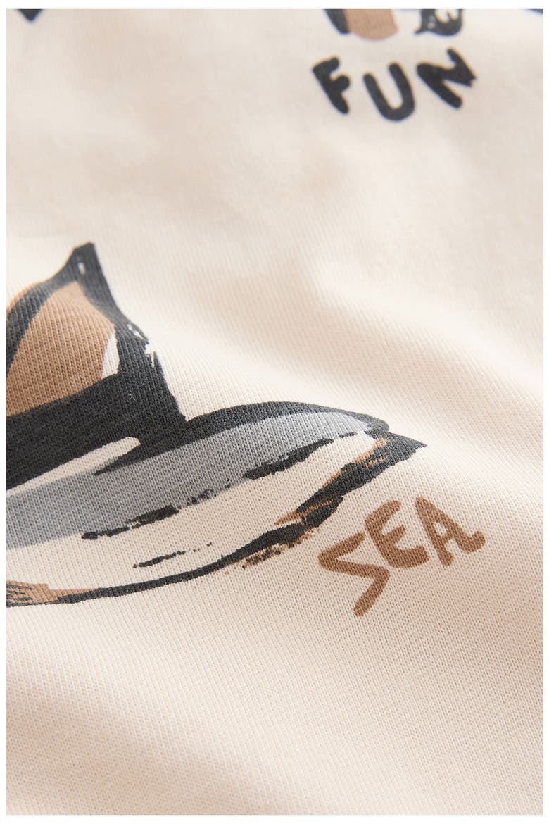 Kids' Beach Print Cotton T-Shirt, Alternate, color, NEUTRAL