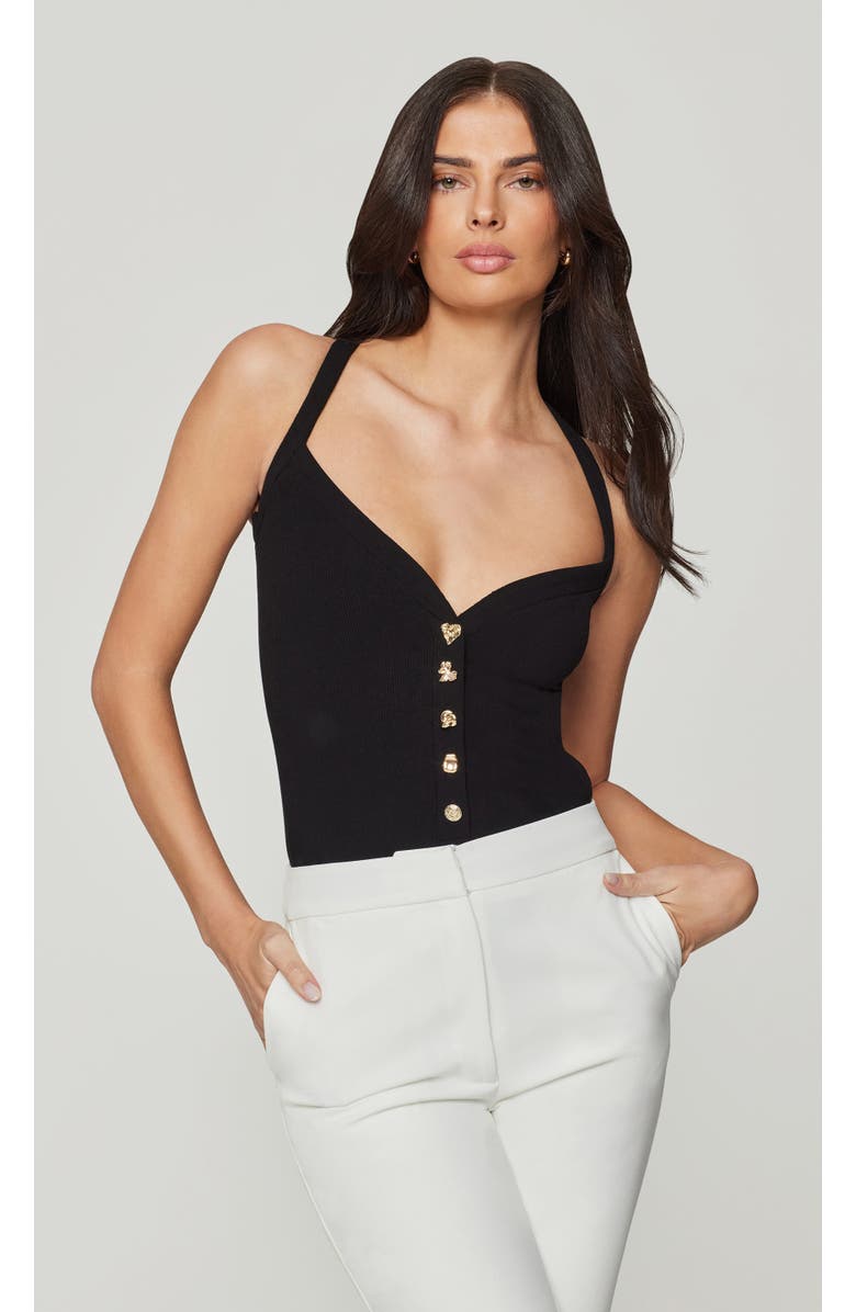 Generation Love Retta Rib Bodysuit, Main, color, Black