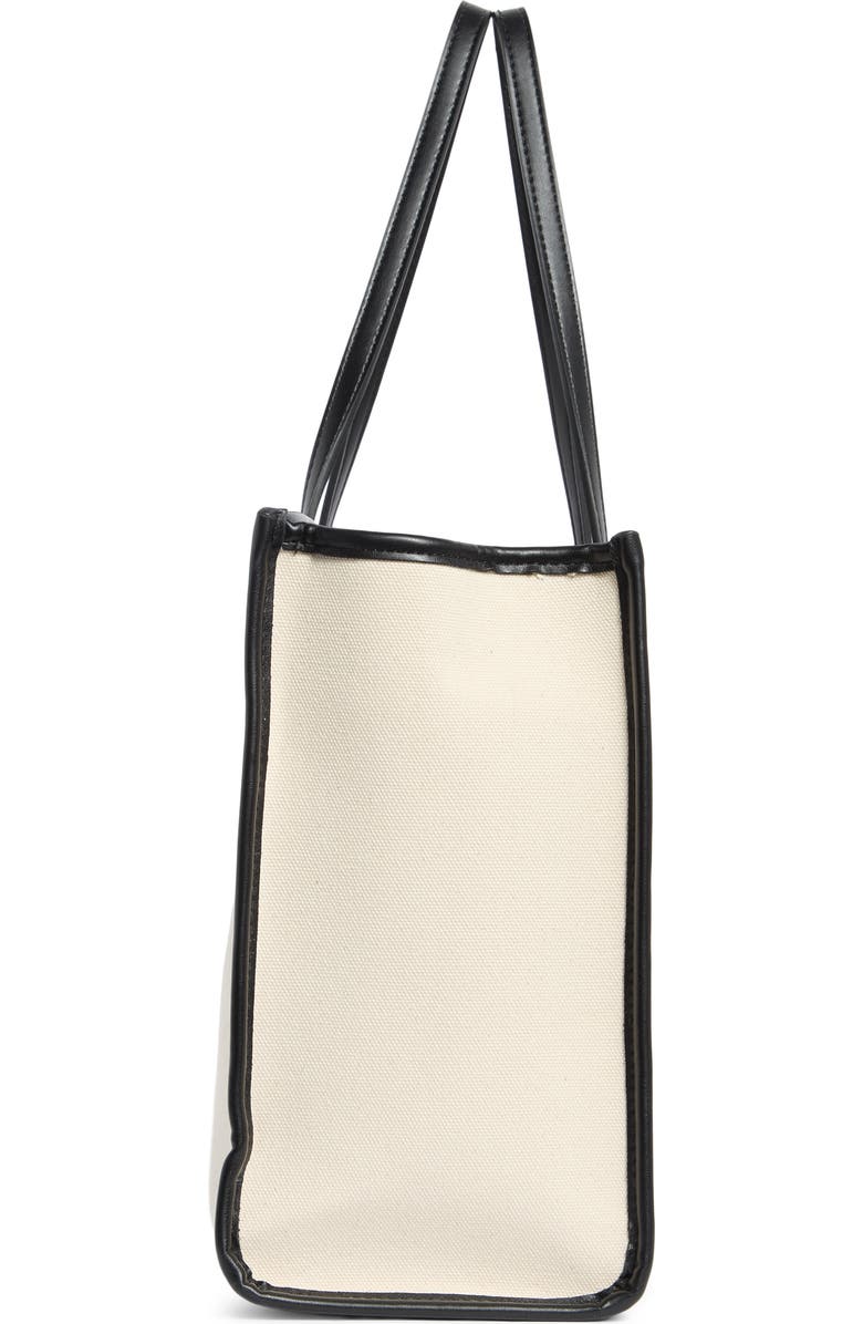 BCBG Canvas Tote Bag, Alternate, color, Natural Black