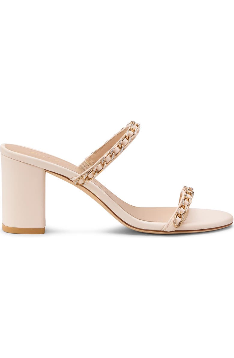 Stuart Weitzman Soluxe Crystal Slide 75, Alternate, color, Linen