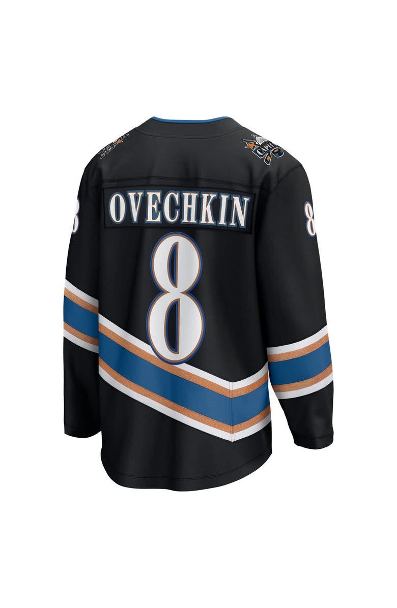 FANATICS Men's Fanatics Alexander Ovechkin Black Washington Capitals Alternate 50th Anniversary Premier Breakaway Player Jersey, Alternate, color, 